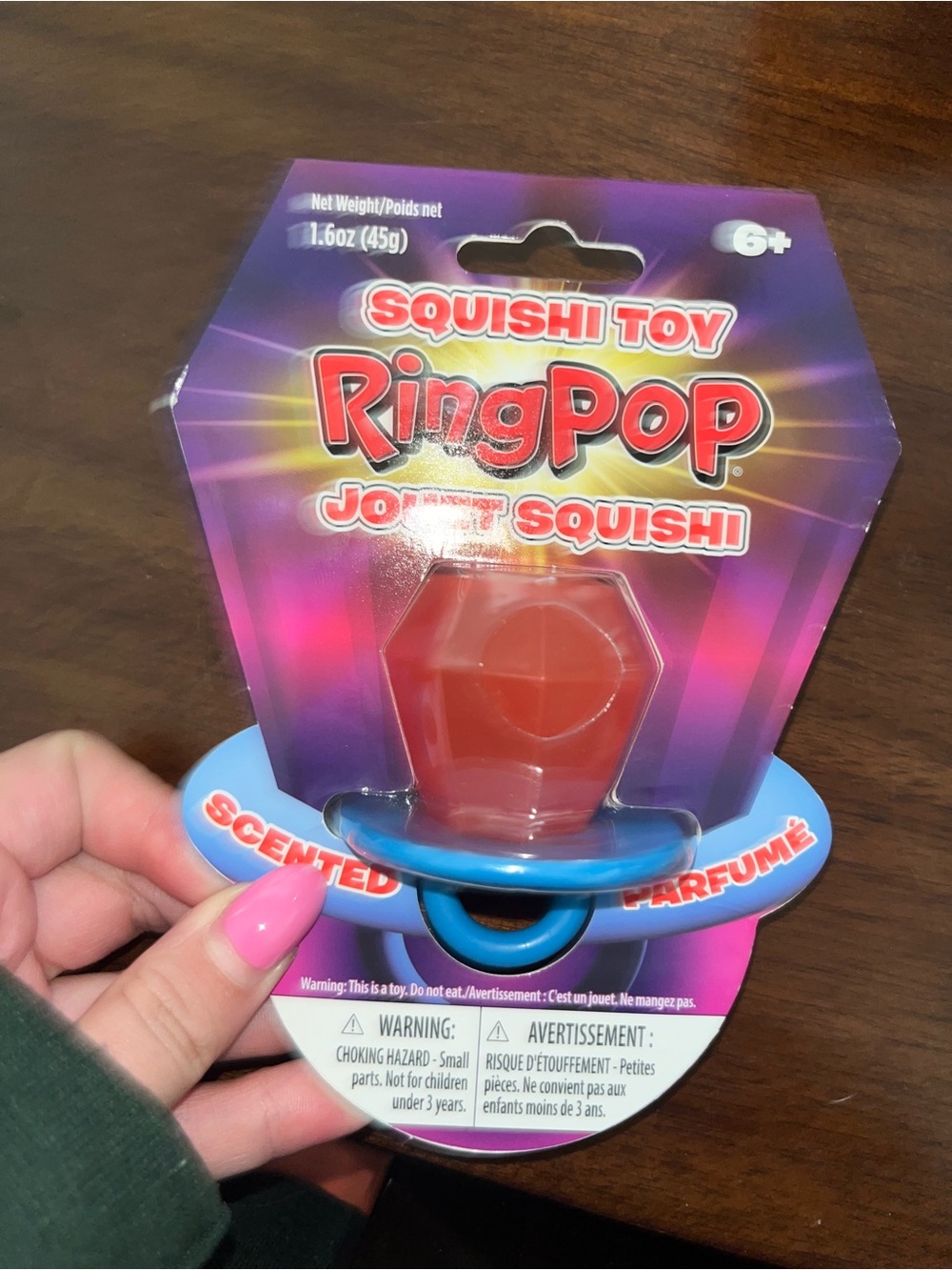 Kohl's RingPop Squishi Toy - Purple & Blue Packaging with Red Squish